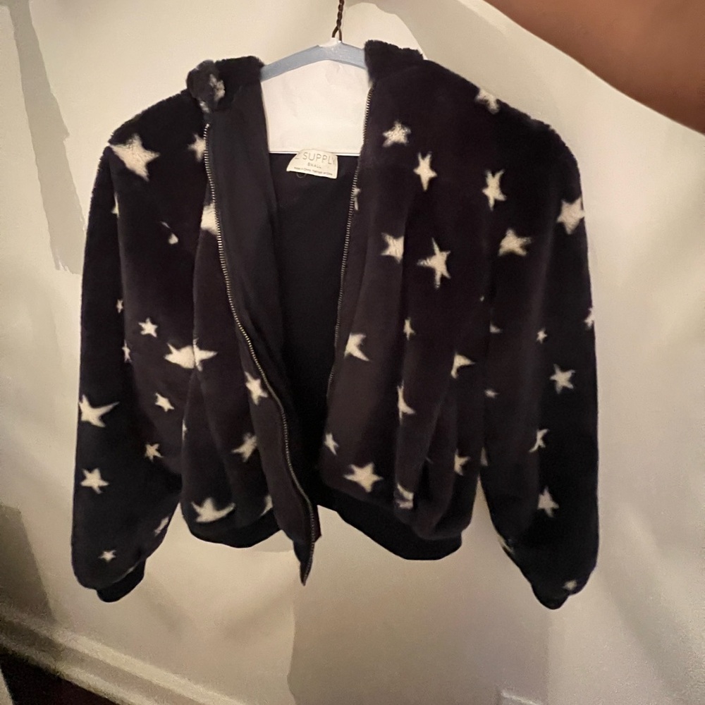 Z-Supply fluffy star zip up